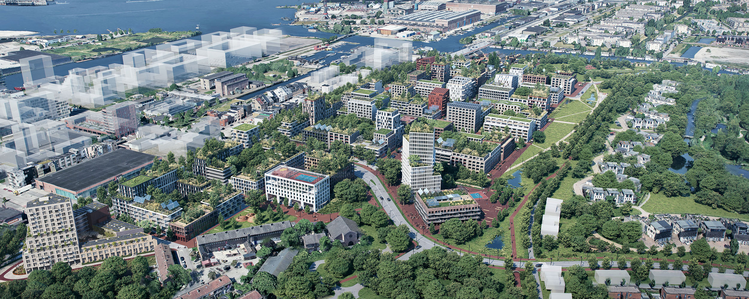 Blok IVY het entreegebouw gelegen aan de Klimopweg in Amsterdam